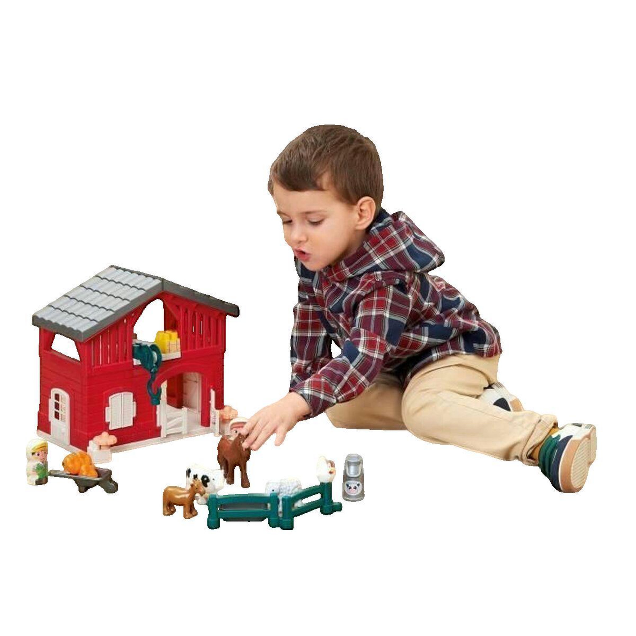 Voir la diapositive 3 : Ecoiffier Jeu de construction Ecoiffier Abrick - Ferme traditionnelle colorée