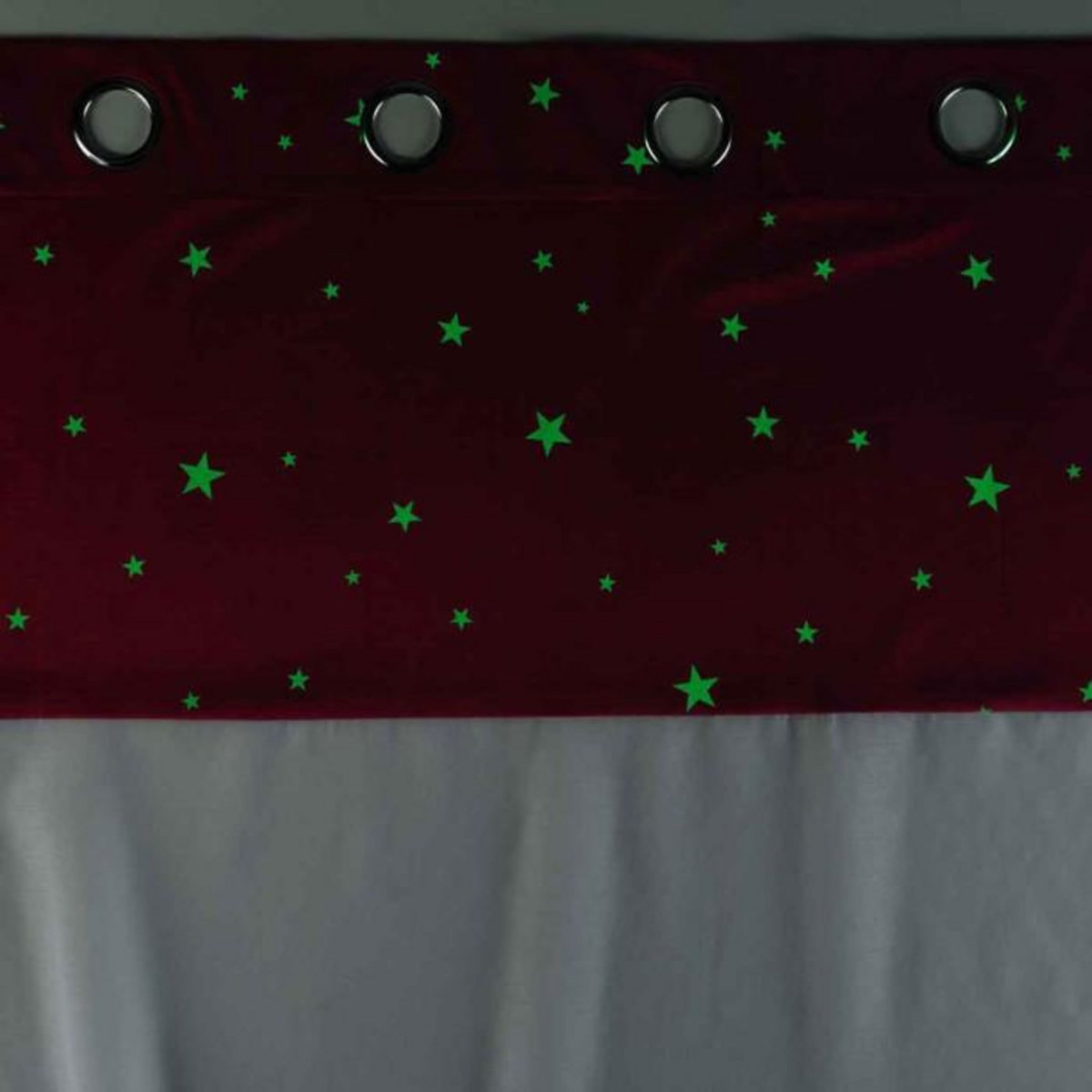 Paris Prix Rideau Voilage Phosphorescent  Moonlight  140x240cm Fuchsia