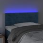 Voir la diapositive 3 : VIDAXL Tete de lit a LED Bleu fonce 100x5x78/88 cm Velours