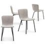 Voir la diapositive 1 : IDIMEX Lot de 4 chaises AUDREY en tissu