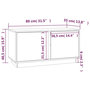 Voir la diapositive 6 : VIDAXL Meuble TV Blanc 80x35x40,5 cm Bois de pin massif
