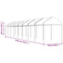 Voir la diapositive 6 : VIDAXL Belvedere avec toit blanc 17,84x2,28x2,69 m polyethylene