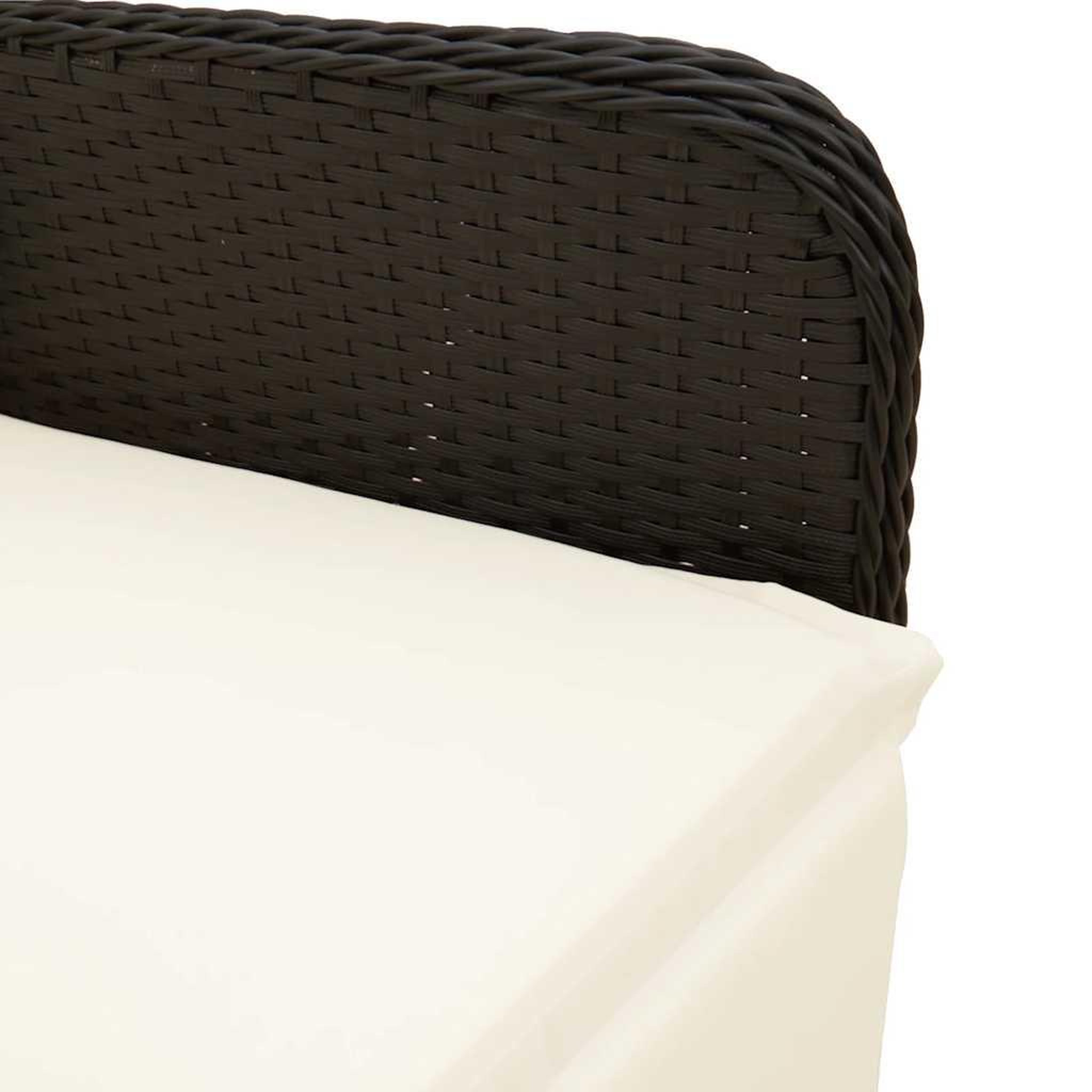 Voir la diapositive 5 : VIDAXL Ensemble de bistro de jardin 5 pcs coussins noir poly rotin