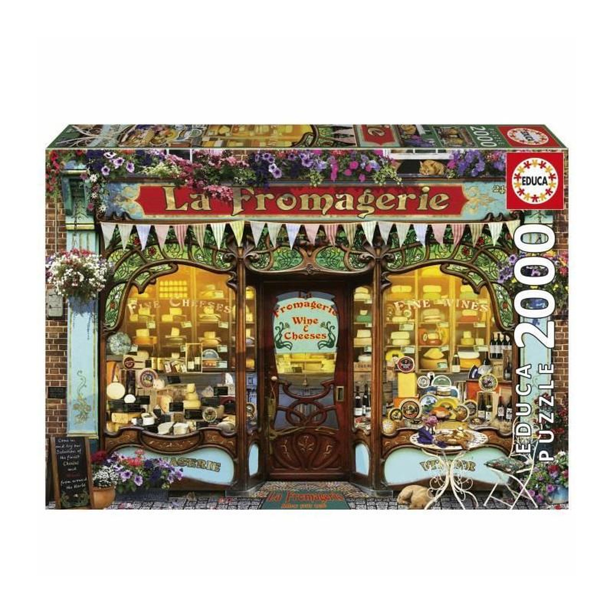 EDUCA Puzzle 2000 pièces – Boutique de fromages fins – 96 x 68 cm – Adulte dès 15 ans – Educa