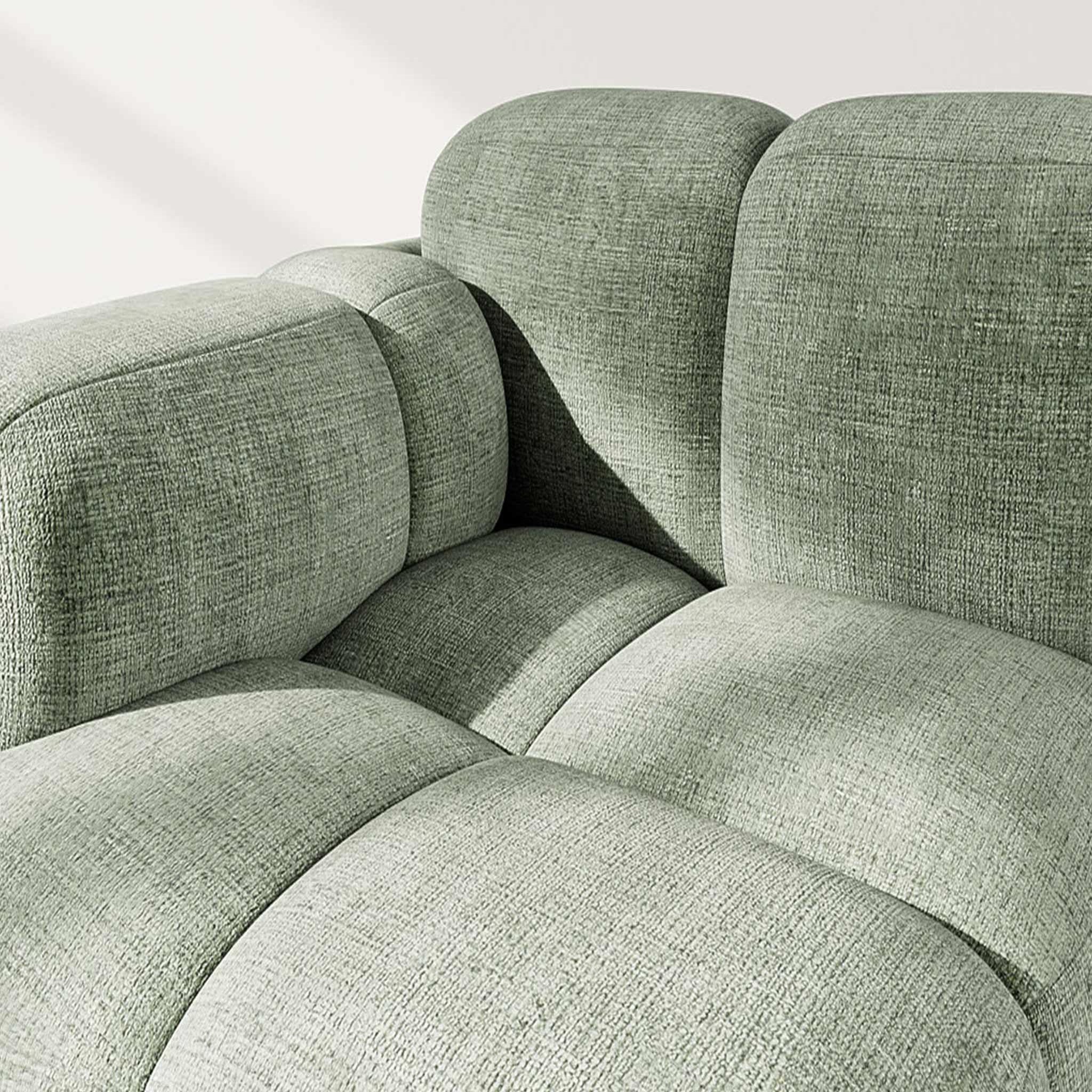 Voir la diapositive 4 : LISA DESIGN Grace - module d'assise gauche en velours texturé