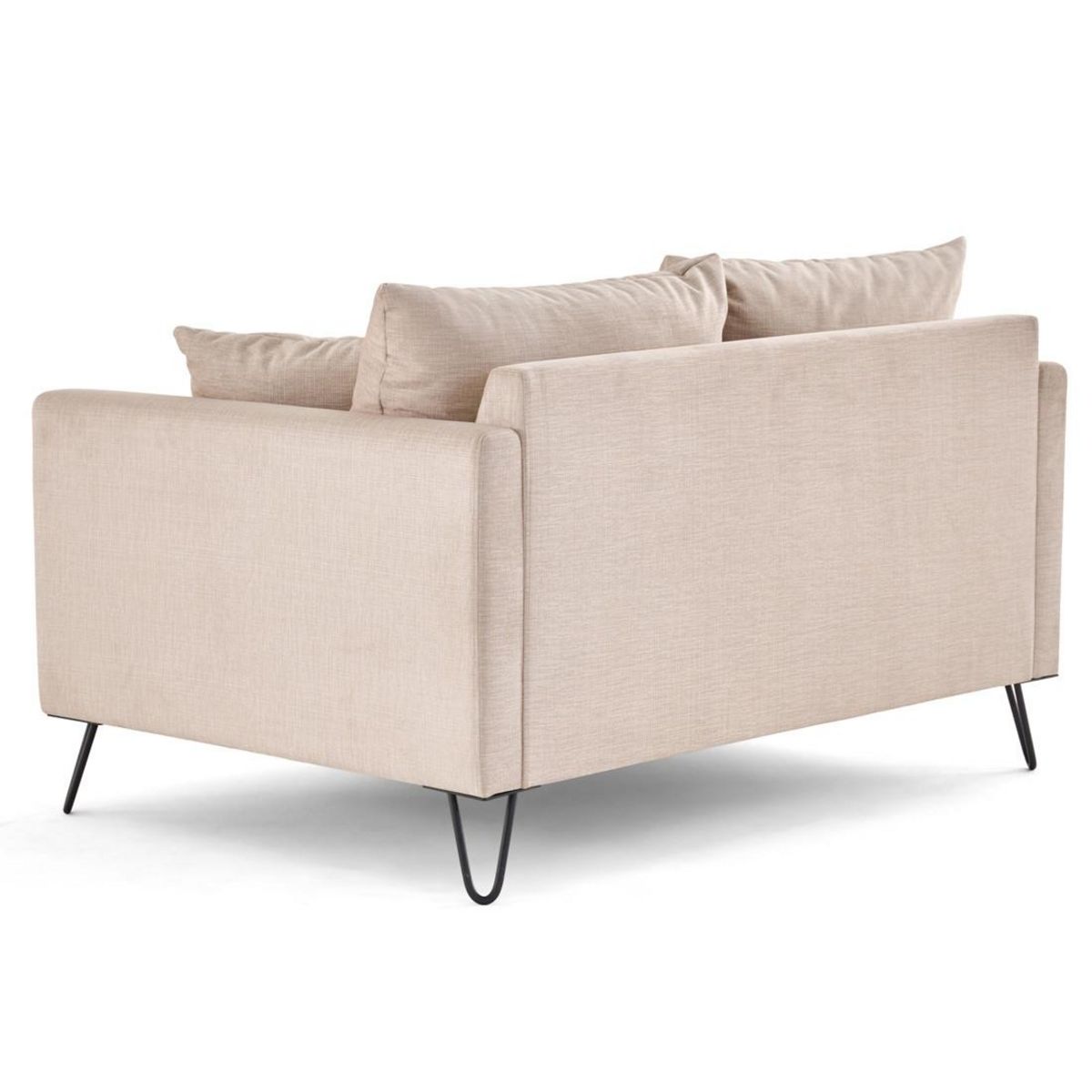 LISA DESIGN Ostrava - canapé droit 2 places en velours pieds en épingle