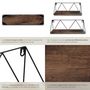 Voir la diapositive 5 : tectake Lot de 2 étagères murales style industriel Bois foncé industriel, rustique
