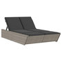 Voir la diapositive 2 : VIDAXL Chaise longue double avec coussins gris resine tressee