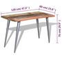 Voir la diapositive 6 : VIDAXL Table a manger Bois de recuperation 120x60x76 cm