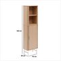 Voir la diapositive 3 : FIVE Colonne 1 porte et 2 niches effet bois clair LIORA - Beige