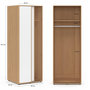 Voir la diapositive 4 : ID MARKET Armoire 2 portes coulissantes SLIDEA bois et blanc 60 cm penderie avec étagère