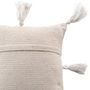 Voir la diapositive 3 : Paris Prix Housse de Coussin à Pompons  Ines  40x40cm Beige