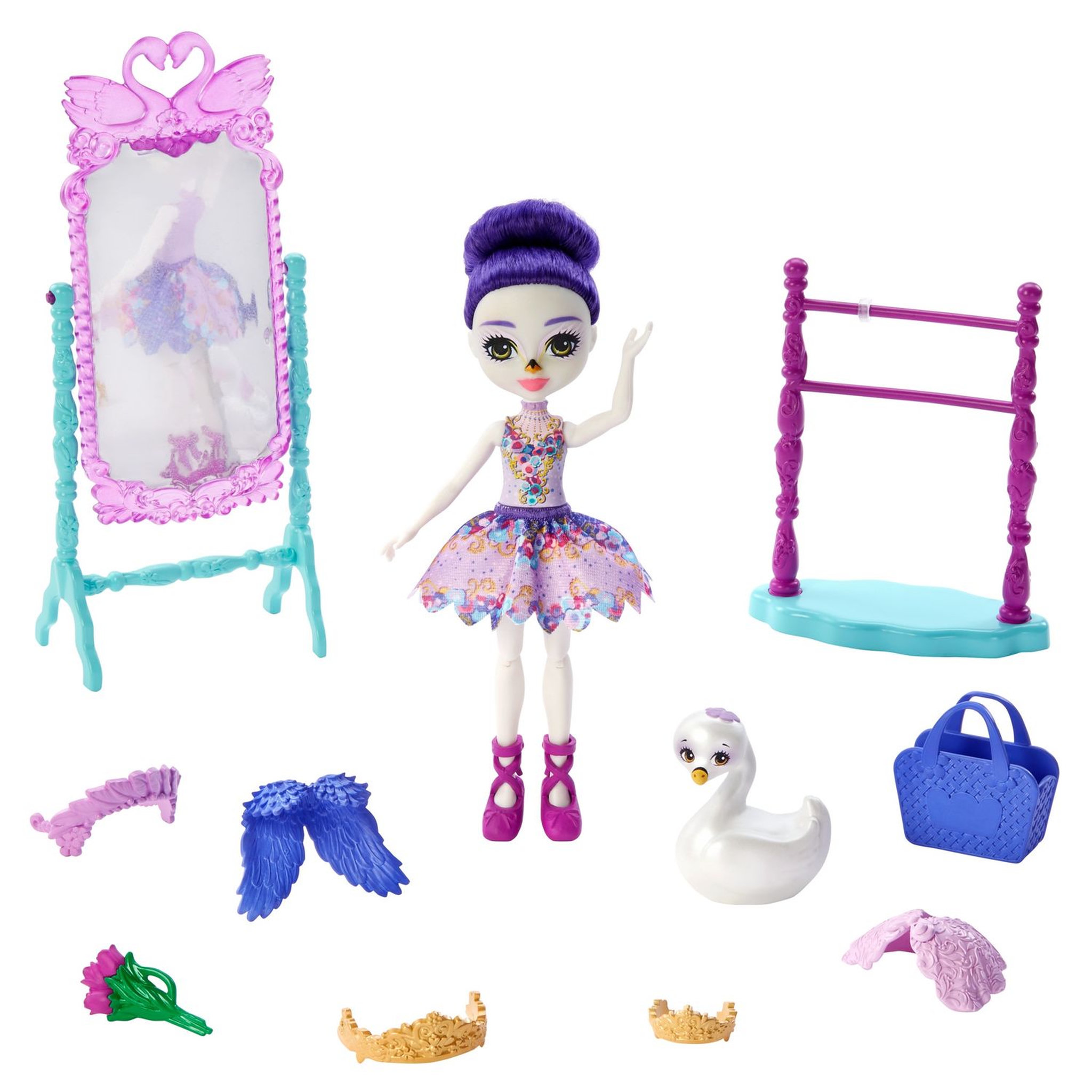 Voir la diapositive 1 : MATTEL Enchantimals Coffret - Studio danse de Sarely Cygne