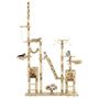 Voir la diapositive 2 : VIDAXL Arbre a chat et griffoirs 230-250 cm Empreintes de pattes Beige
