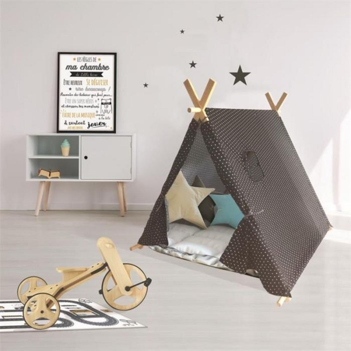 Paris Prix Tente pour Enfant  Havre de Paix  116cm Bleu Foncé