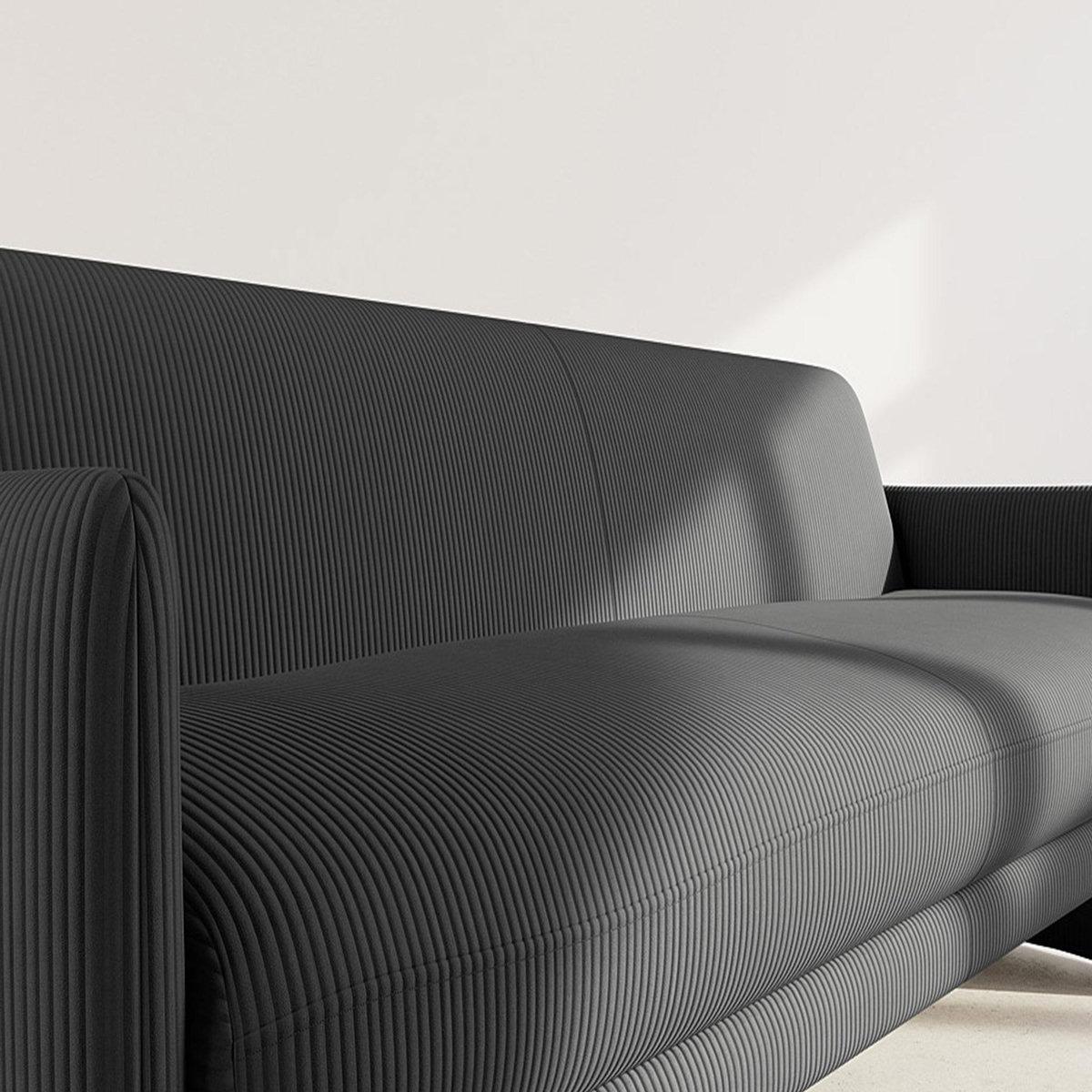 BEST MOBILIER Mathis - canapé convertible clic-clac 3 places en velours côtelé