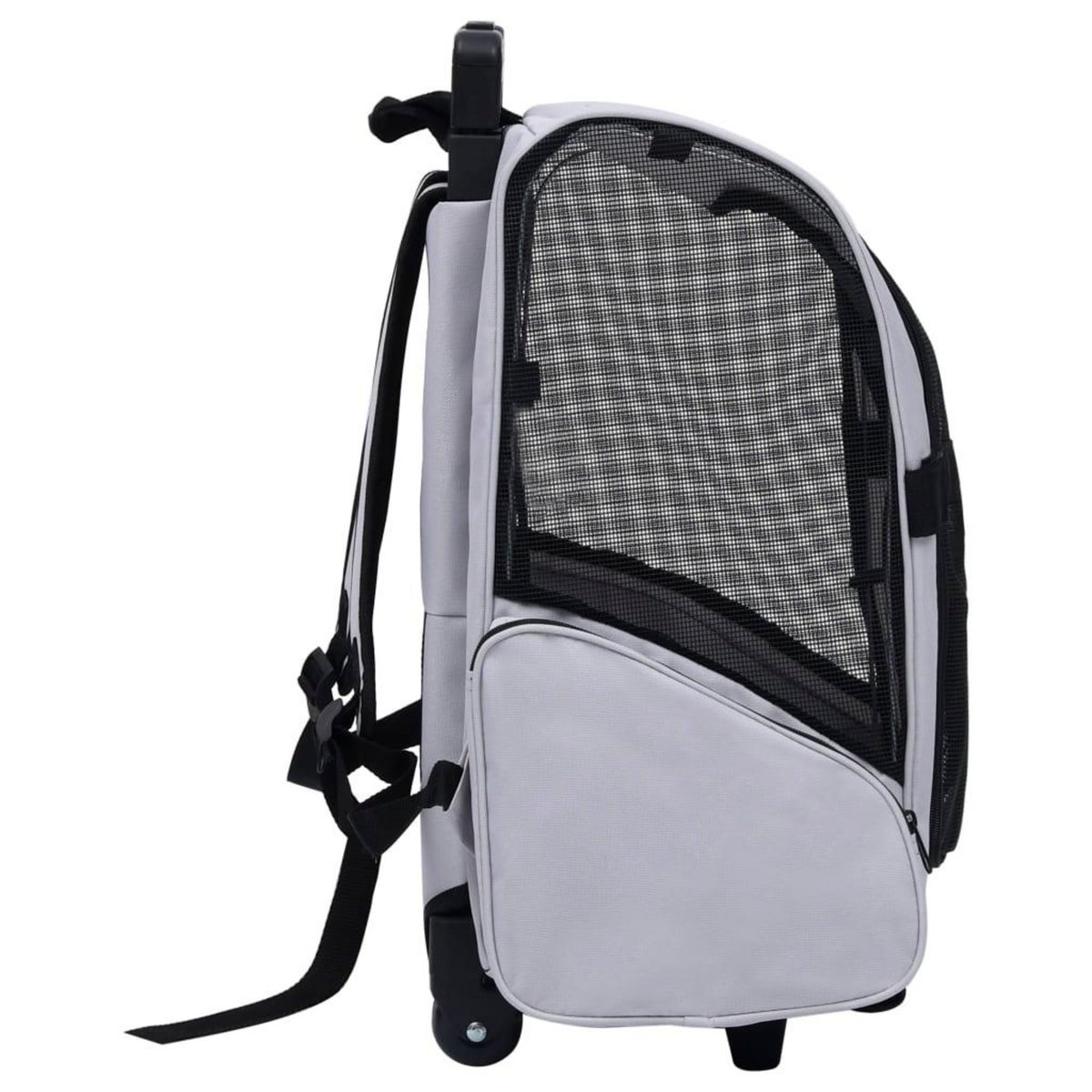 VIDAXL Chariot polyvalent pliable pour animaux de compagnie gris