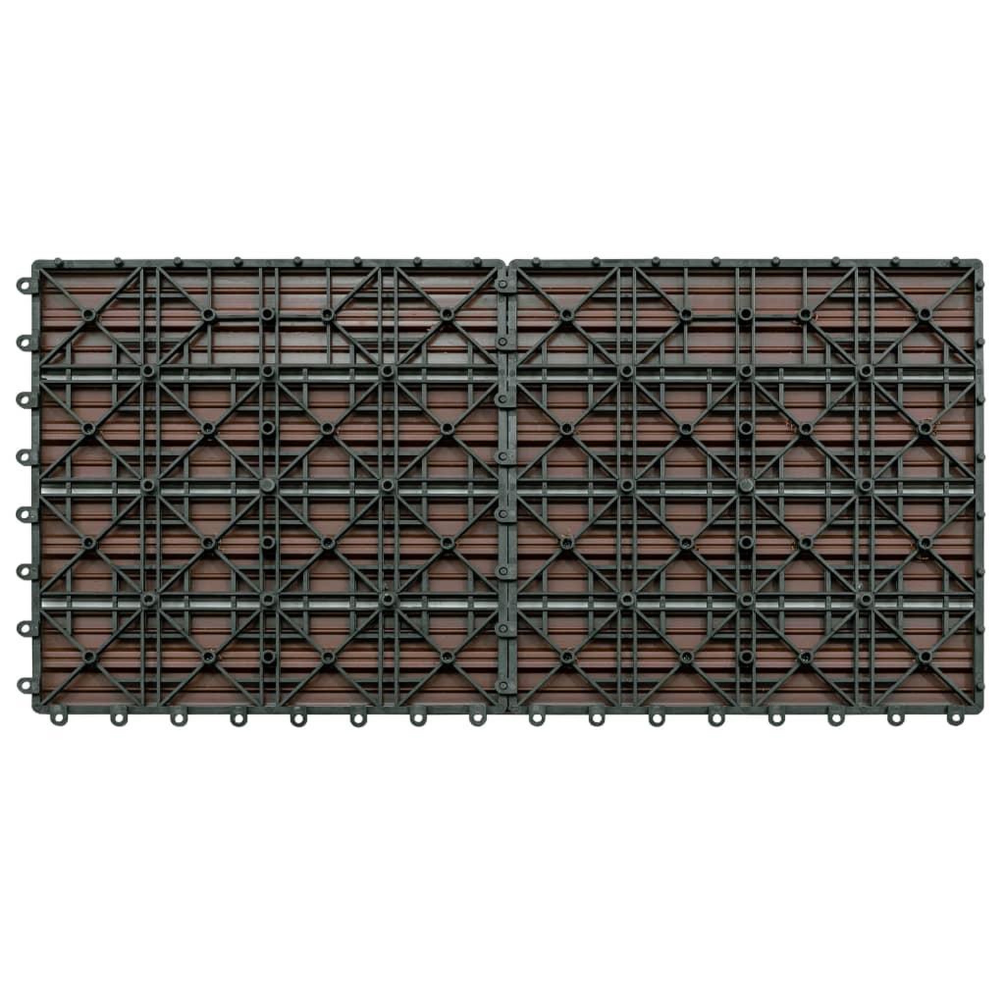 Voir la diapositive 5 : VIDAXL Carreaux de terrasse 6 pcs WPC 60x30 cm 1,08 m^2 Marron