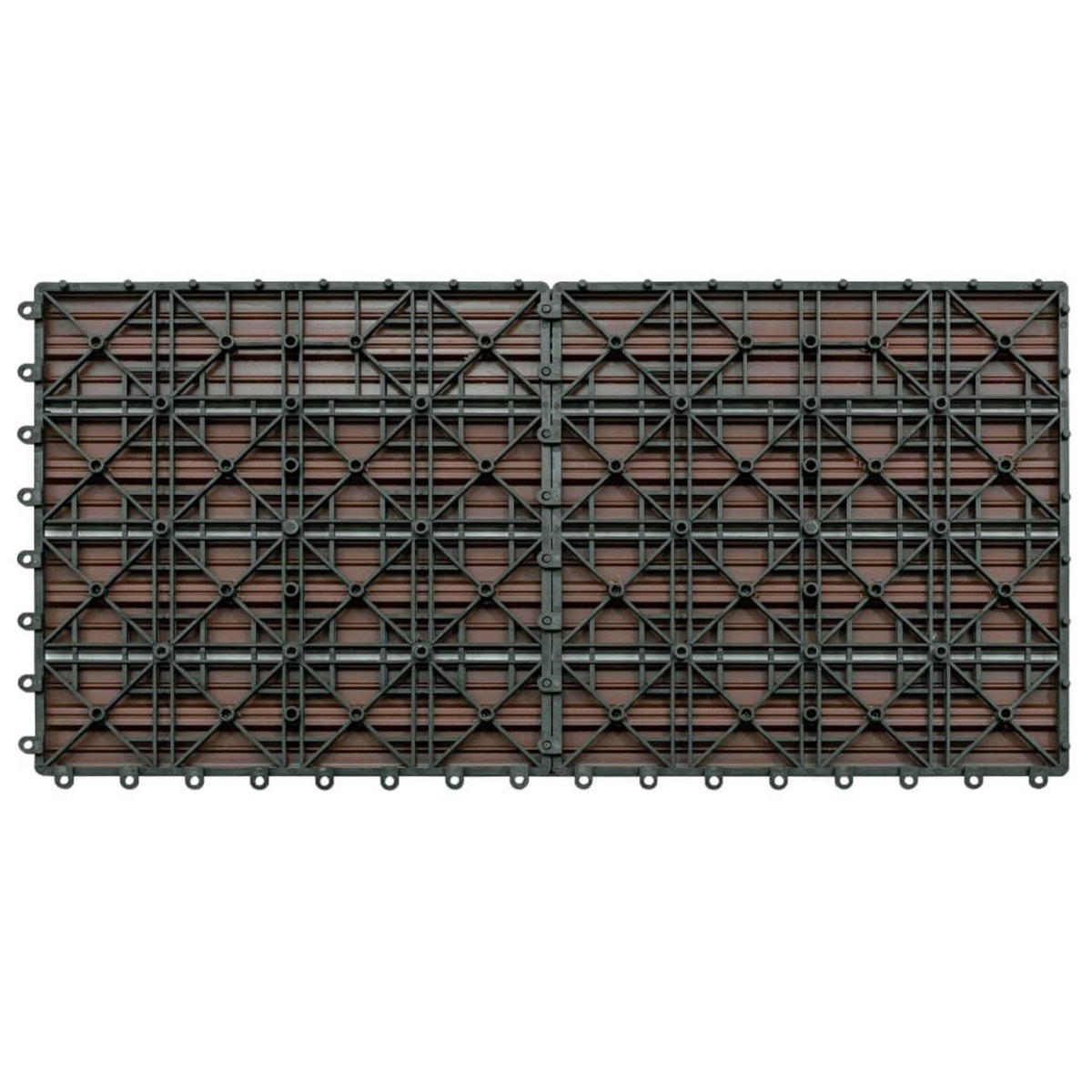 VIDAXL Carreaux de terrasse 6 pcs WPC 60x30 cm 1,08 m^2 Marron