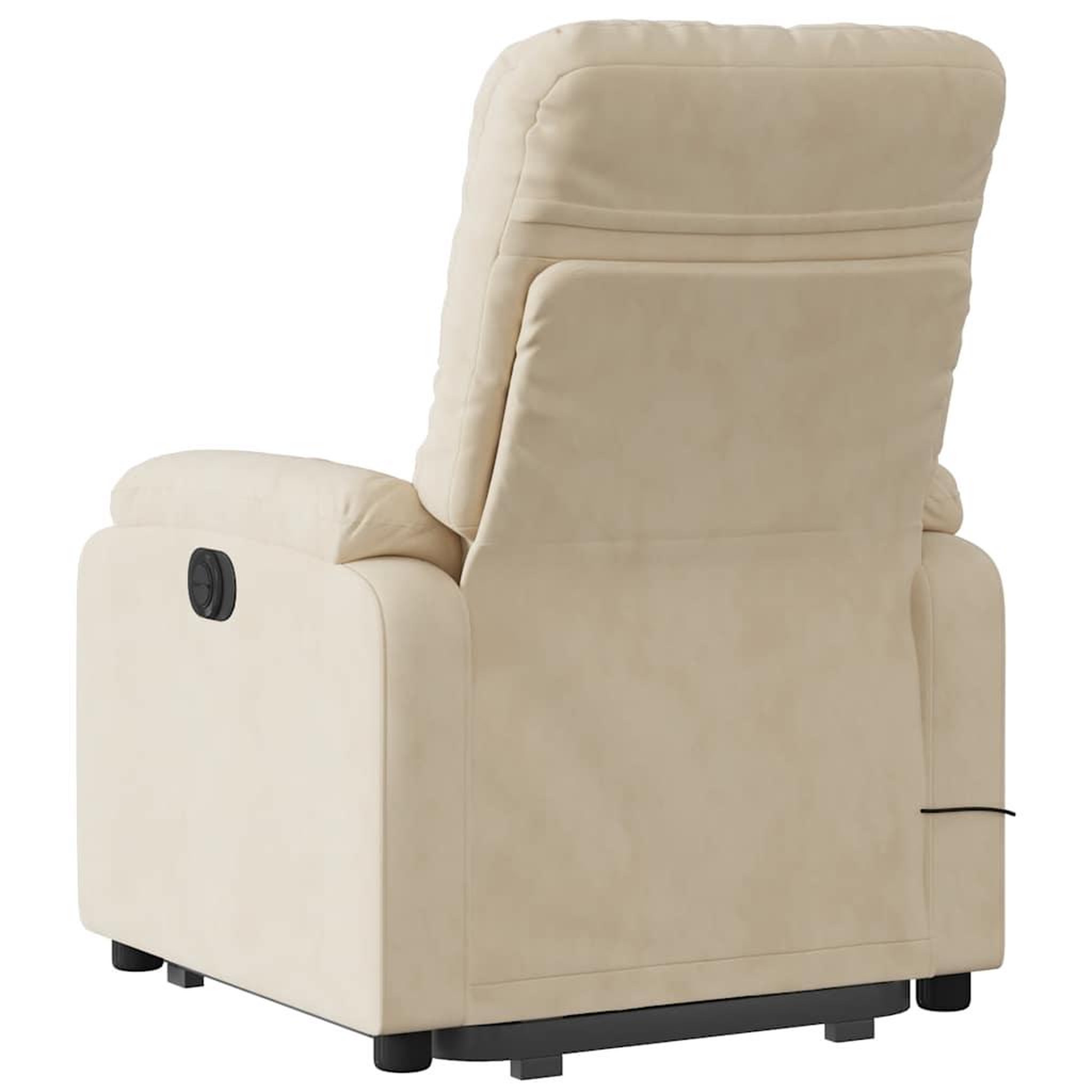 Voir la diapositive 5 : VIDAXL Fauteuil inclinable de massage creme tissu microfibre