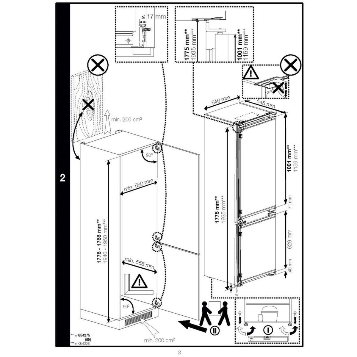 Beko Réfrigérateur combiné encastrable BCNA306E5SN