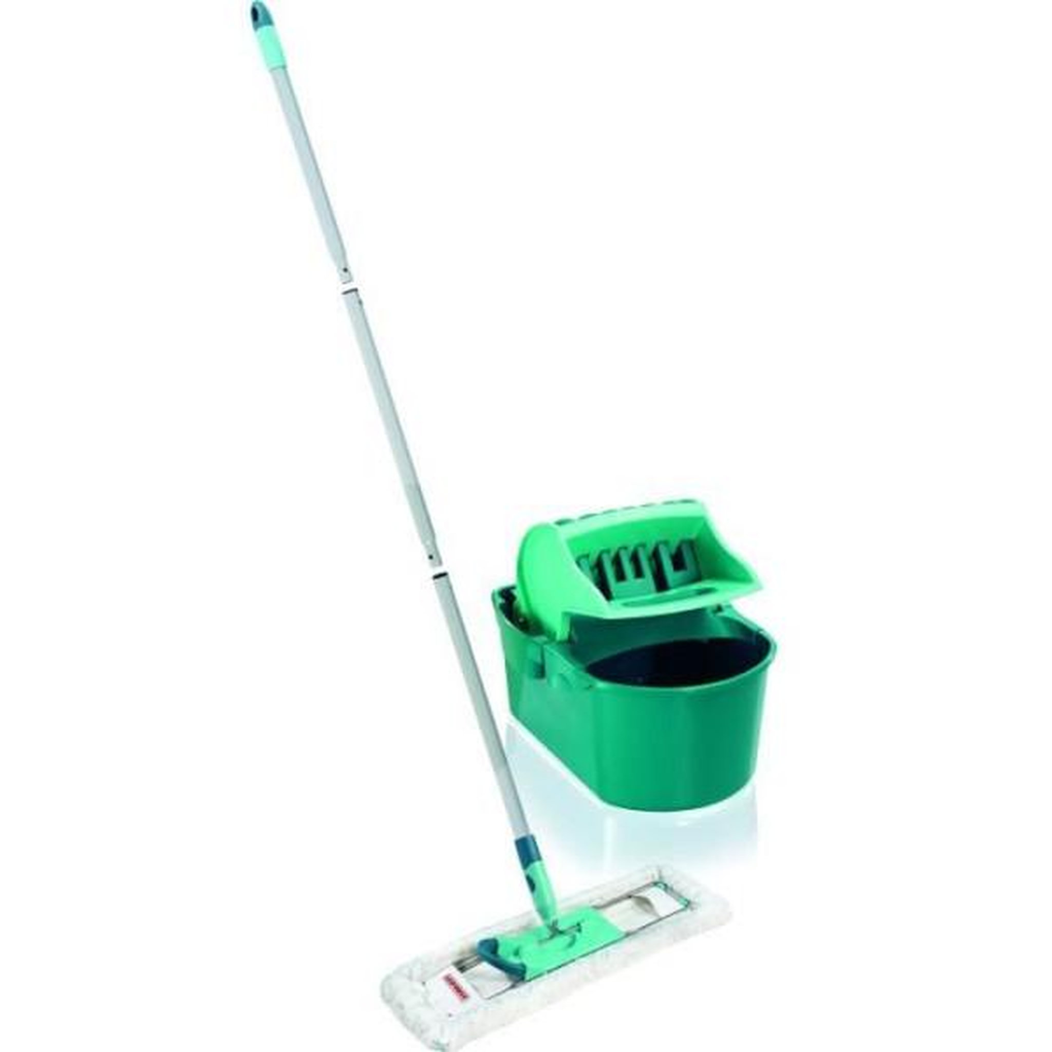 LEIFHEIT Set lave sol avec seau essoreur leifheit profi compact 55092, balai serpilliere a plat 42cm avec housse idéal pour tous sols li