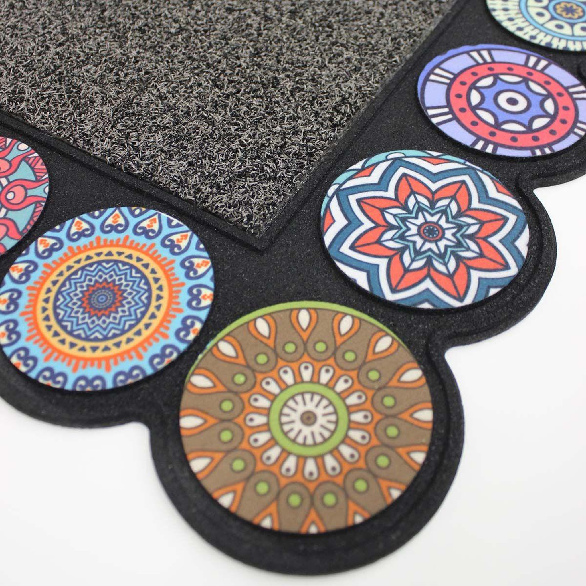 Voir la diapositive 2 : Douceur d'Intérieur Tapis d'entrée imprimé  rosacolor  45x75cm multicolore
