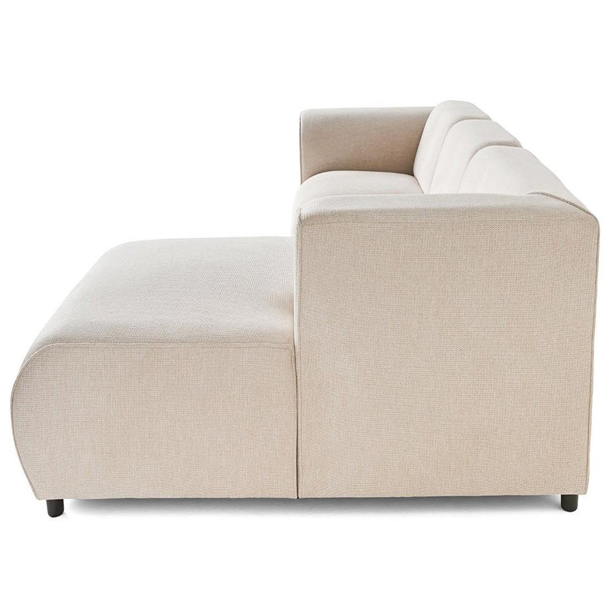 Voir la diapositive 5 : LISA DESIGN Suaro - canapé modulable d'angle droit 4 places en tissu texturé