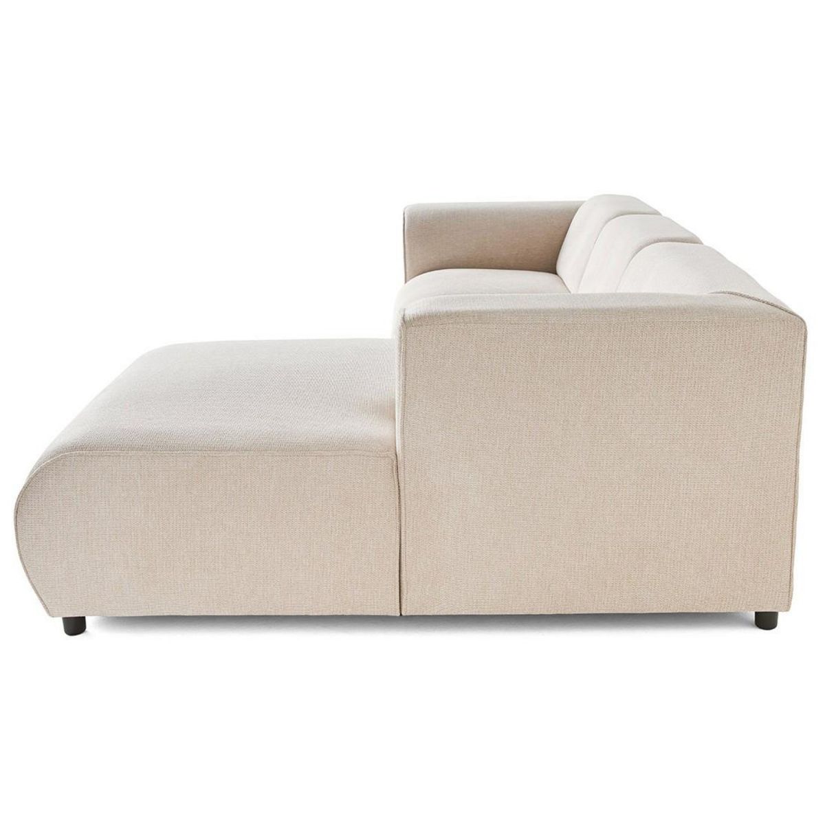 LISA DESIGN Suaro - canapé modulable d'angle droit 4 places en tissu texturé