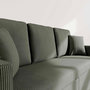 Voir la diapositive 5 : BEST MOBILIER Cyrus - canapé droit 3 places convertible en velours côtelé