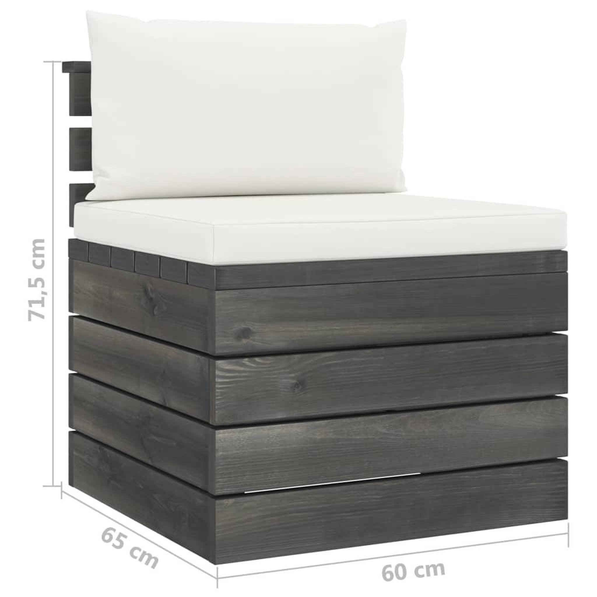 Voir la diapositive 6 : VIDAXL Salon palette de jardin 6 pcs avec coussins Bois de pin massif