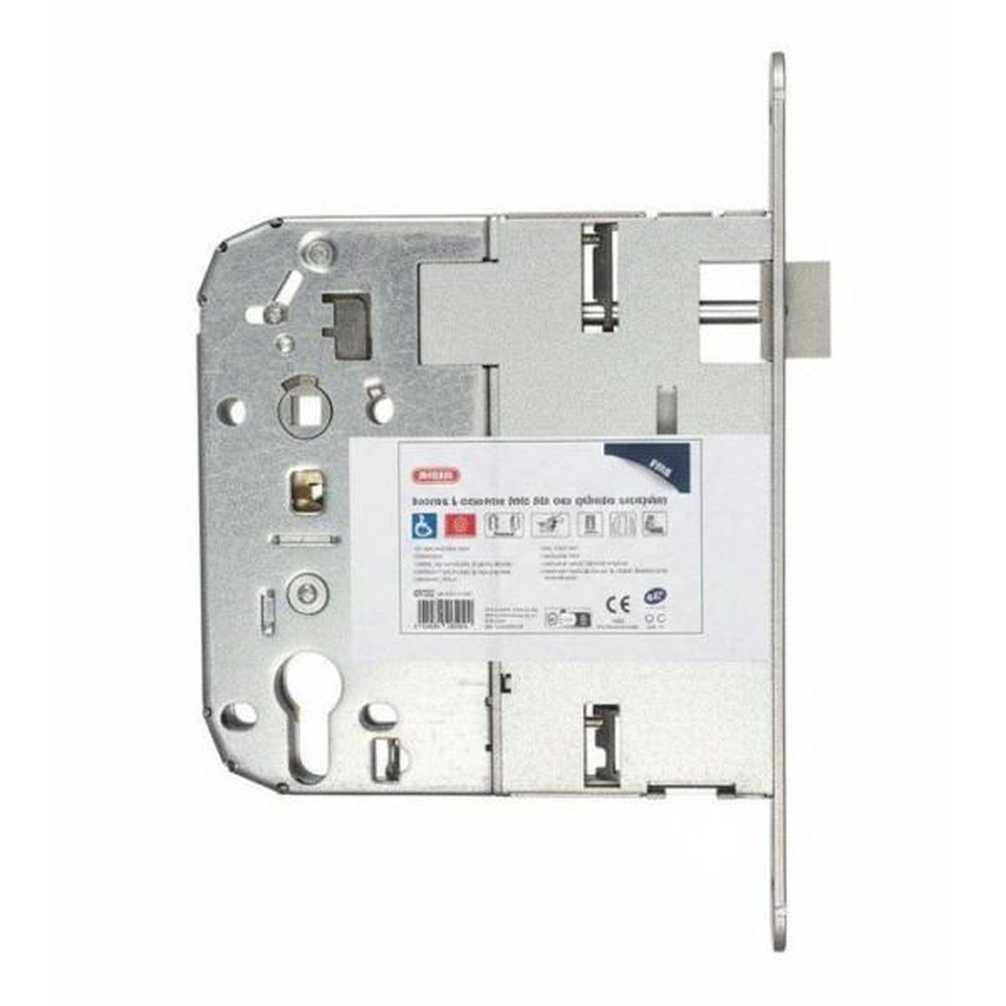 Voir la diapositive 2 : ABUS Serrure a encastrer PMR - ABUS - SEPMR 120 CE - Cylindre européen - Réversible - Axe 120 mm