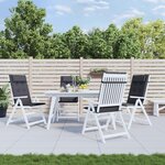 VIDAXL Coussins de chaise a dossier haut lot de 4 anthracite