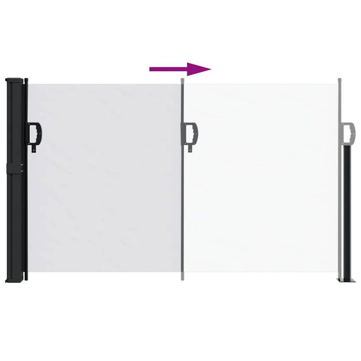 VIDAXL Auvent lateral retractable blanc 117x300 cm