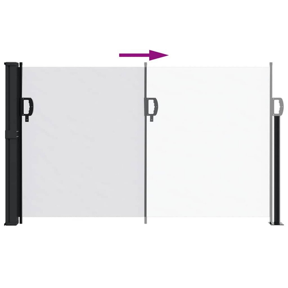 VIDAXL Auvent lateral retractable blanc 117x300 cm