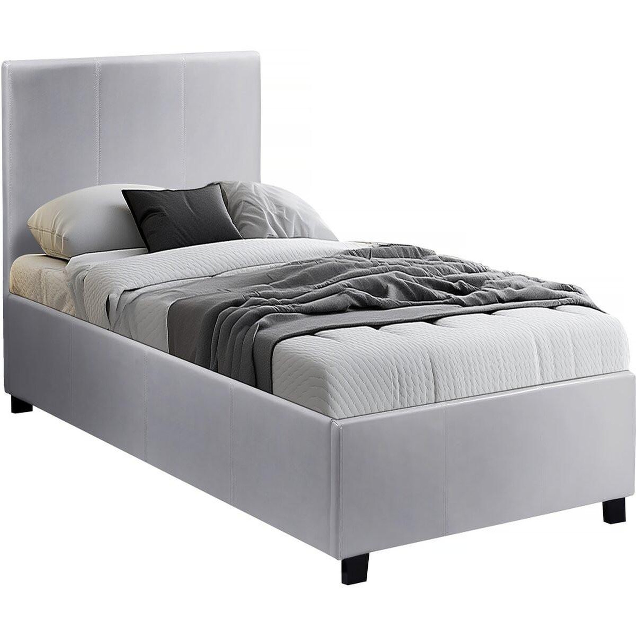 Voir la diapositive 1 : Habitat et Jardin Lit avec coffre  carla  - 90 x 190 cm - blanc