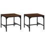 Voir la diapositive 2 : VIDAXL Tables d'appoint 2 pcs Chene marron 40x40x35 cm Bois ingenierie