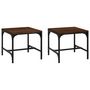 Voir la diapositive 2 : VIDAXL Tables d'appoint 2 pcs Chene marron 40x40x35 cm Bois ingenierie