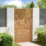 Voir la diapositive 1 : VIDAXL Porte de jardin acier resistant aux intemperies design flamme