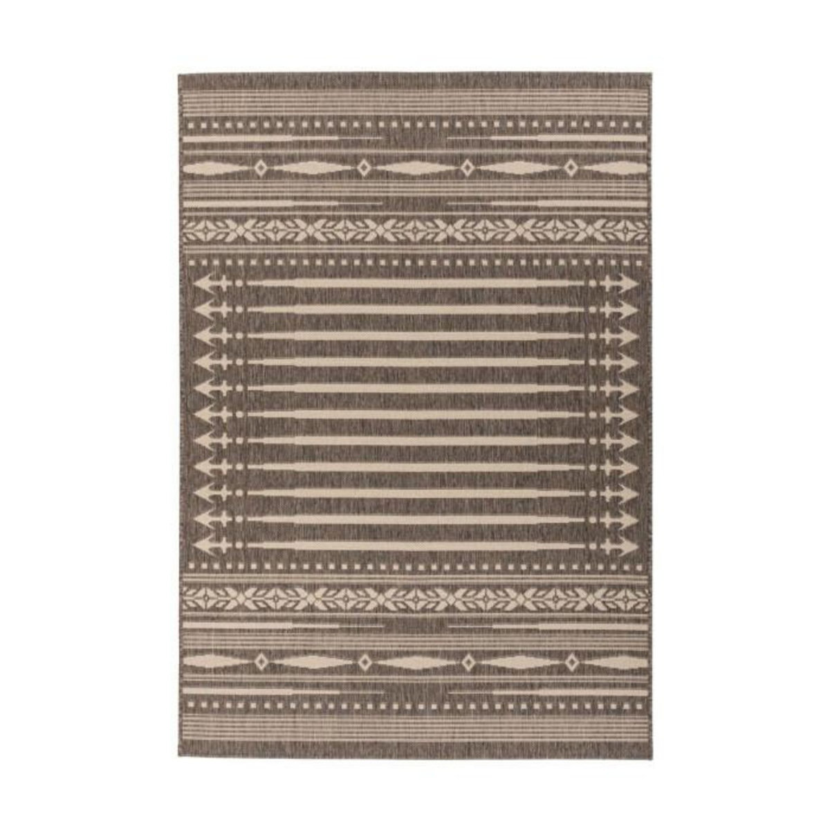 Paris Prix Tapis Imprimé à Poils Plats  Splash  Marron