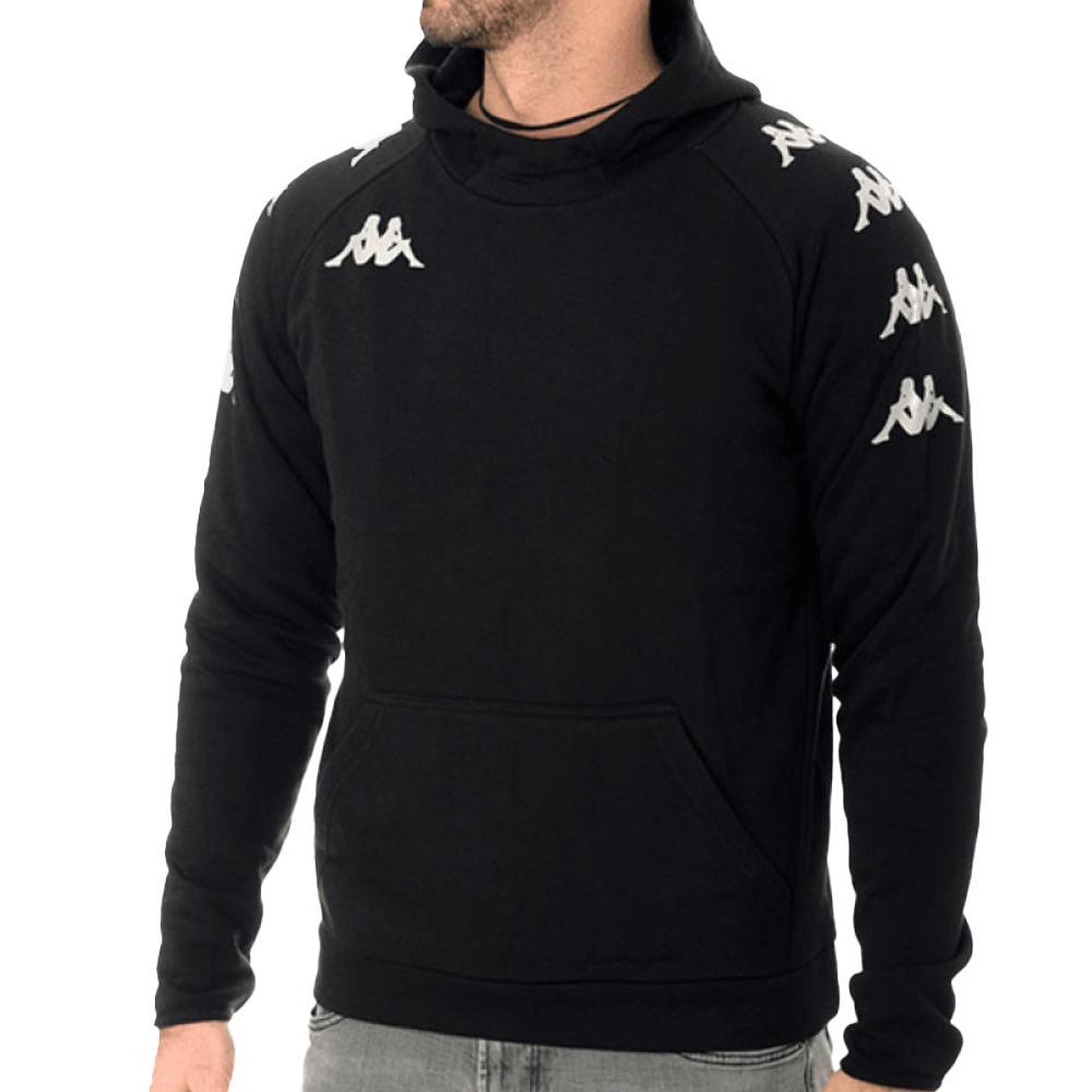 Voir la diapositive 1 : KAPPA Sweat à Capuche Noir Homme Kappa Diano 2024