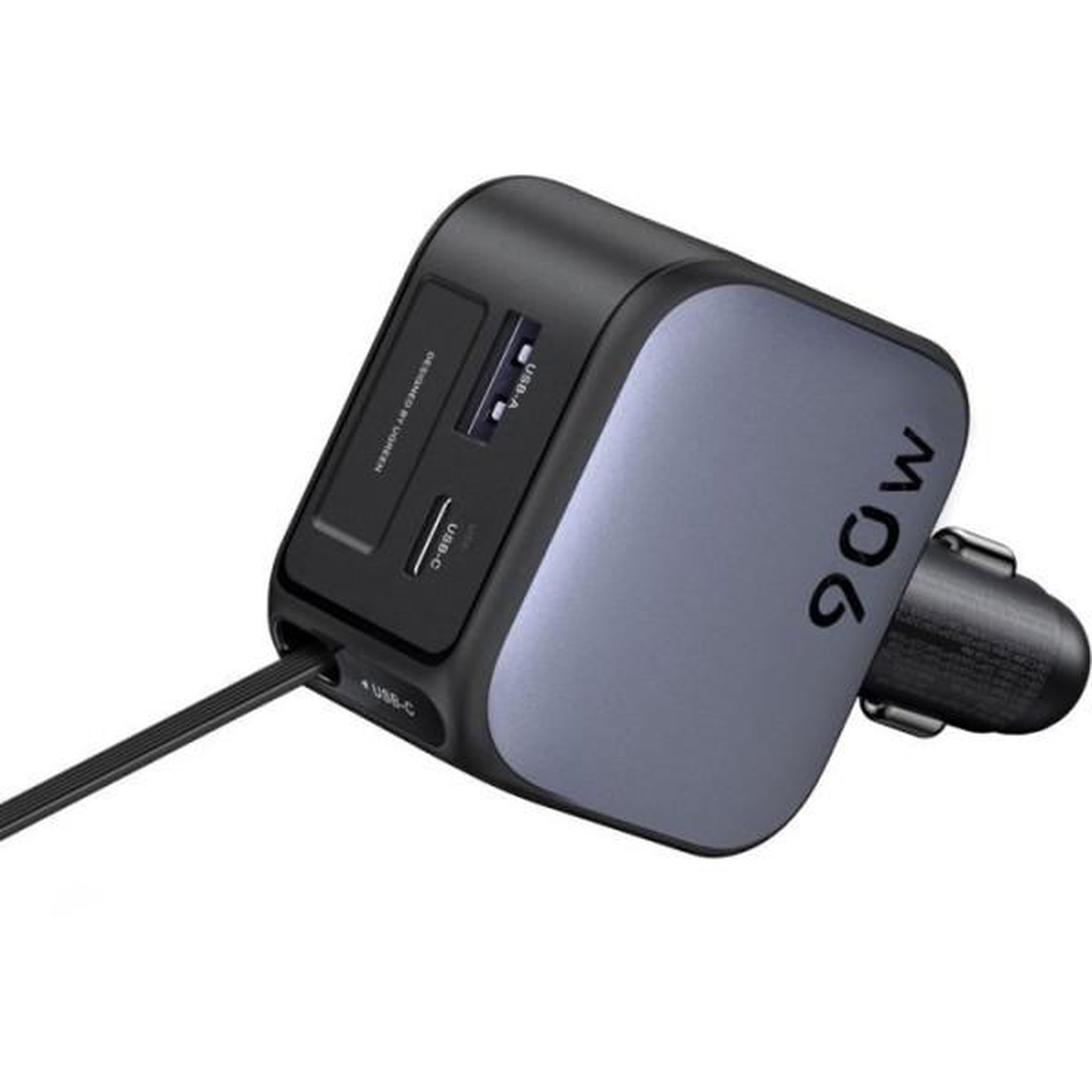 Voir la diapositive 5 : UGREEN Chargeur voiture - UGREEN - 90W - USB-A et USB-C - Rétractable - Noir