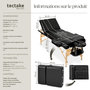 Voir la diapositive 6 : tectake Table de massage portable et pliante à 3 zones largeur 70 cm et rembourrage 10 cm noir