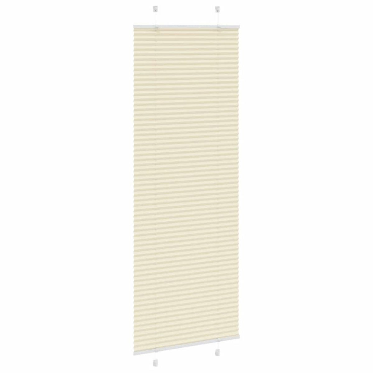 VIDAXL Store plisse creme 75x200 cm largeur du tissu 74,4 cm polyester