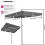 Voir la diapositive 6 : tectake Parasol VANESSA 200 x 125 cm réglable en hauteur et inclinable