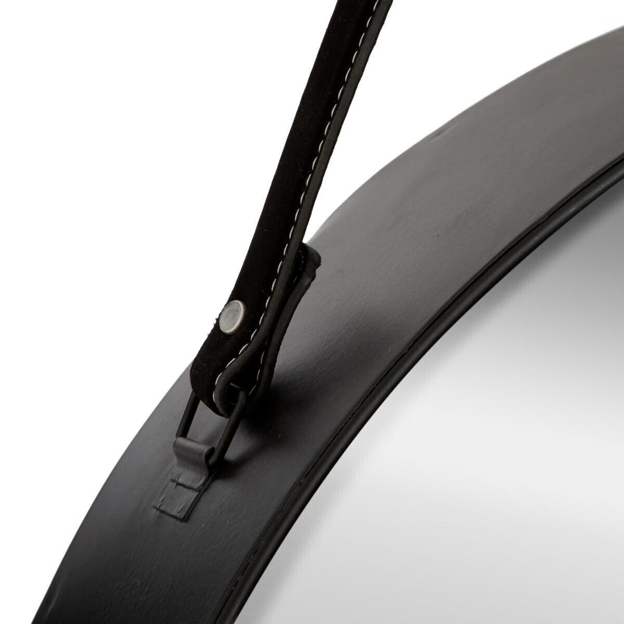 Voir la diapositive 2 : ATMOSPHERA Miroir étagère en métal  belt  55cm noir