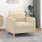 VIDAXL Fauteuil Creme 60 cm Tissu