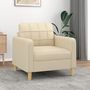 Voir la diapositive 1 : VIDAXL Fauteuil Creme 60 cm Tissu