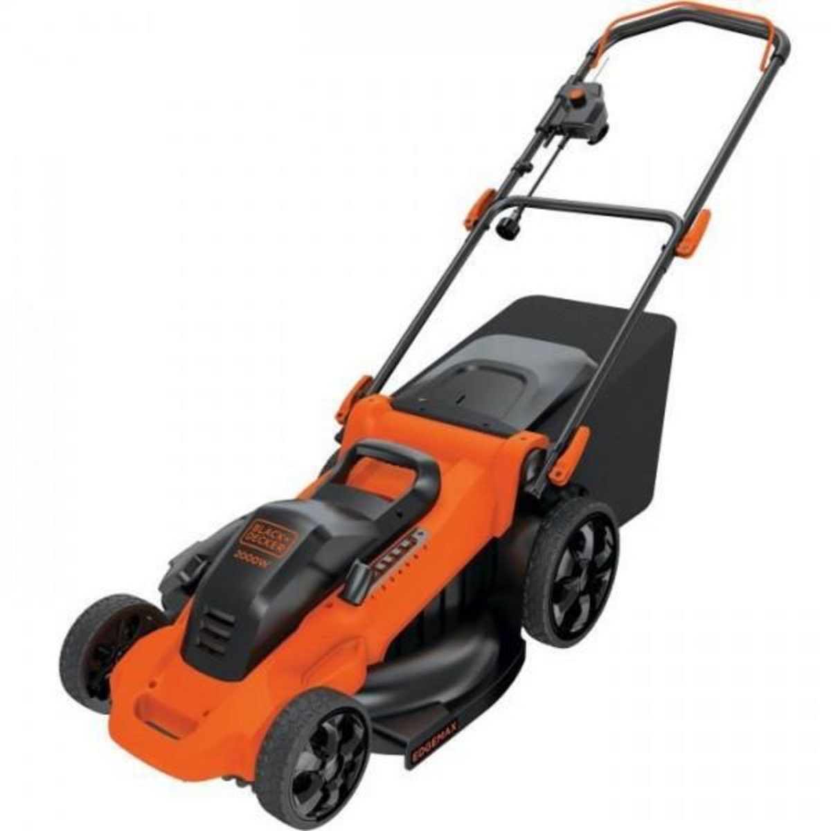 Black et Decker Tondeuse a Gazon   électrique 48cm LM2000-QS BLACK+DECKER - Fonction mulching, éjection latérale ou bac de ramassage souple 50L