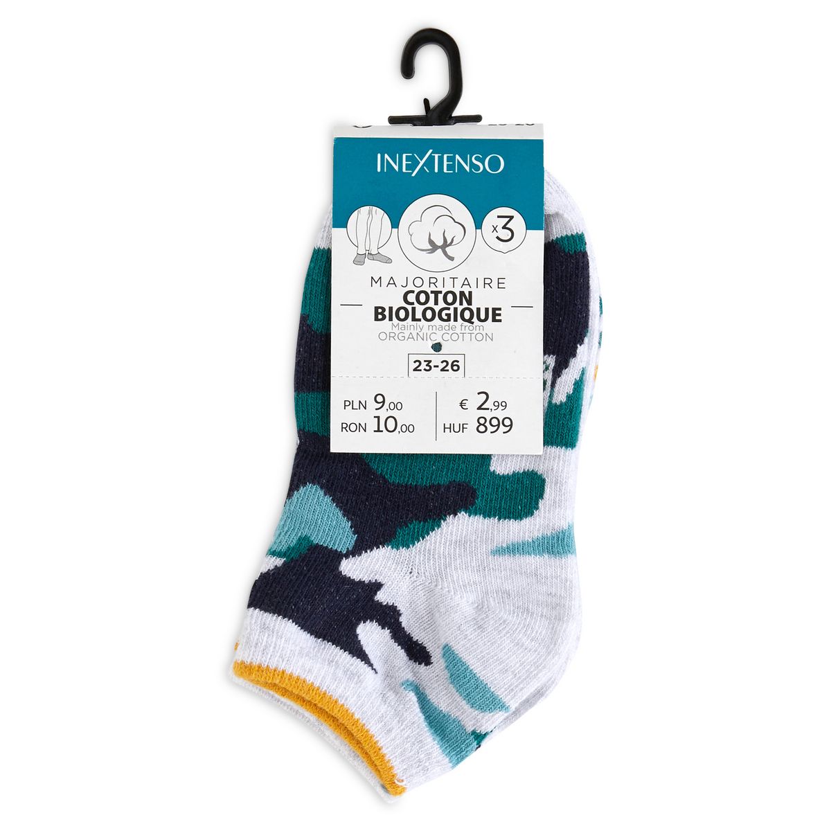 IN EXTENSO Lot de 3 paires de socquettes garçon